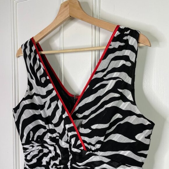 Vintage Robbie Bee Zebra Print Dress Size 12 - Picture 3 of 8